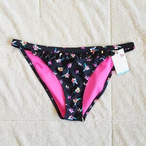 SO Floral Print Cheeky Bikini Bottoms